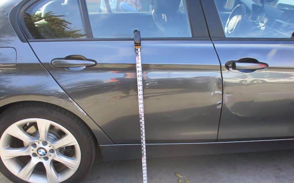 Before: BMW 3-Series – Door Damage